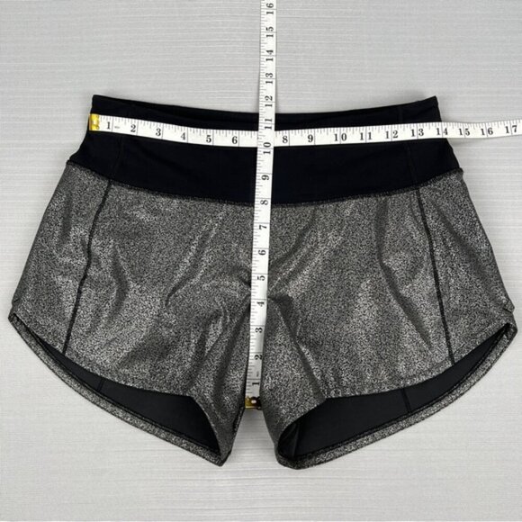 RARE Print! Lululemon Speed Up Short *4" Foil Sz. 4 Wide Leg Lined - Like New! - Picture 6 of 13